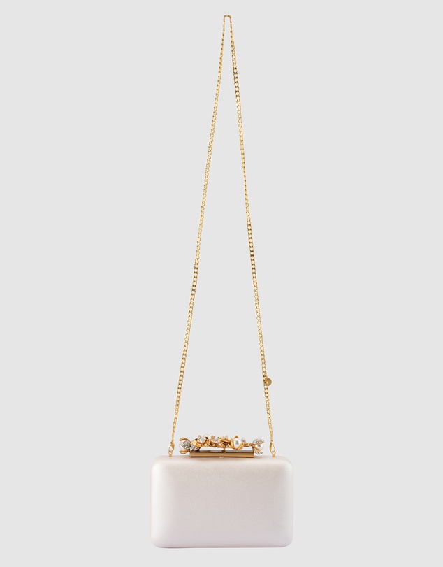 Olga Berg - Gabriel Pearl Embellished Clutch