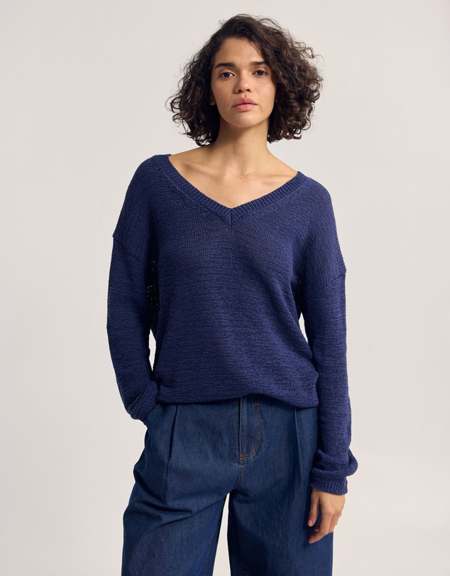 Oxford - Fleur Chunky V-Neck Knit
