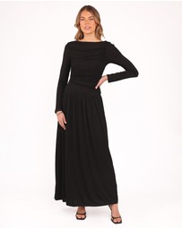 Petal & Pup - Shirley Long Sleeve Maxi Dress - Black