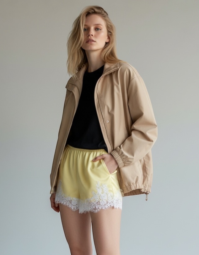 High Heel Jungle - Lyra Lace Trim Shorts