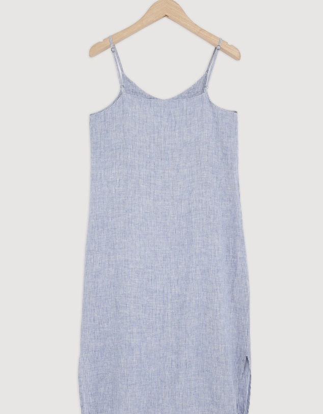 Revibe - Repaired Assembly Label Linen Slip Dress