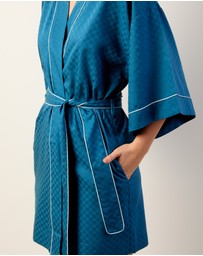 Wanderluxe Sleepwear - Azure Kimono Robe