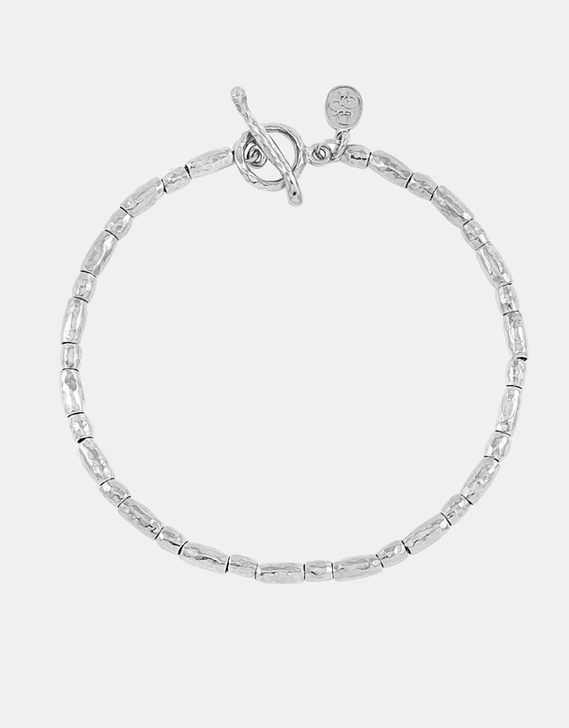 Dower & Hall - Men's Rice Nomad Bracelet In Sterling Silver
