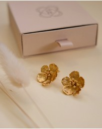 Ottoman Hands - Buttercup Gold Flower Stud Earrings