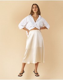 CAMIXA - Maddie Silk Midi Skirt