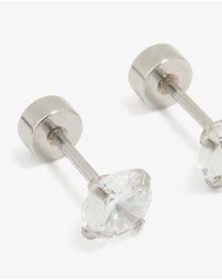Lovisa - Kids Surgical Steel Cubic Zirconia 1 Carat Flat Back Studs