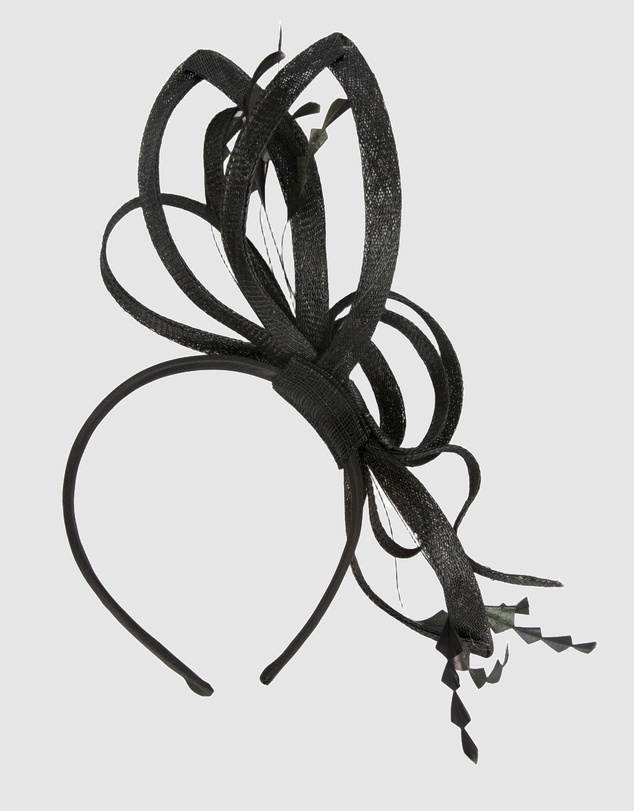Max Alexander - Black Sinamay Loops Fascinator