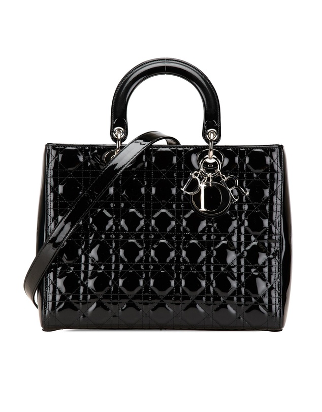 Pre-Loved by Azura Reborn - Pre-Loved dior Lady Dior Medium Patent Tote