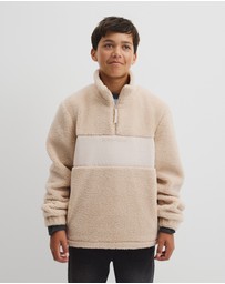 Country Road - Teen Sherpa Half Zip Sweat