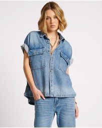 ONE TEASPOON - Blue Rapture Cut Off Denim Shirt
