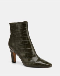 Wittner - Loz Croc Embossed Leather Ankle Boots