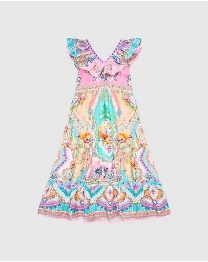 Camilla - Tiered Frill Maxi Dress - Kids-Teens
