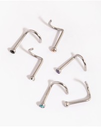 Lovisa - Surgical Steel Frosty Nose Stud 6-Pack