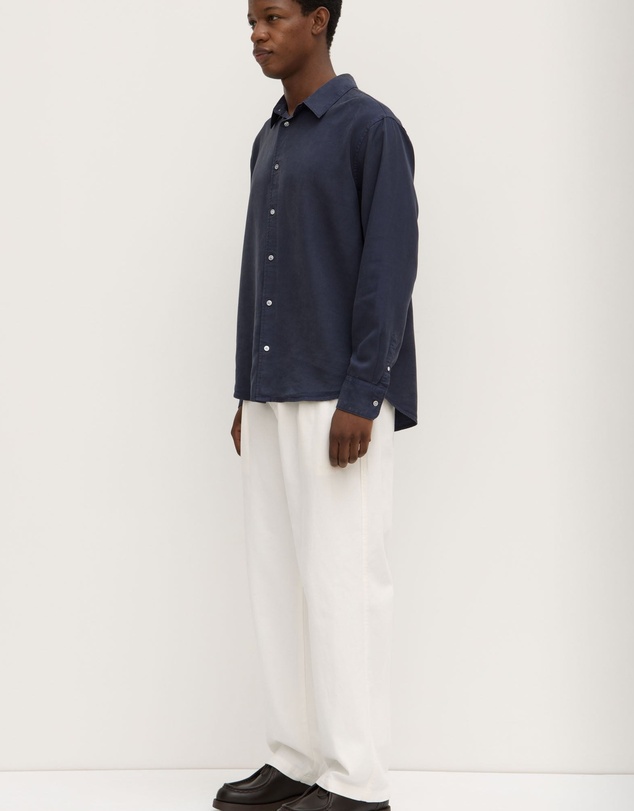 Revibe - Repaired Assembly Label Linen Mens Shirts L/S