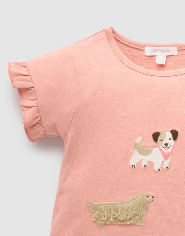 Purebaby - Ruffle Tee-Kids-Babies