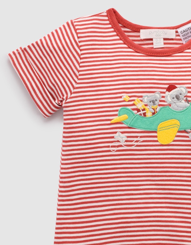 Purebaby - Christmas Airmail Growsuit -Kids-Babies