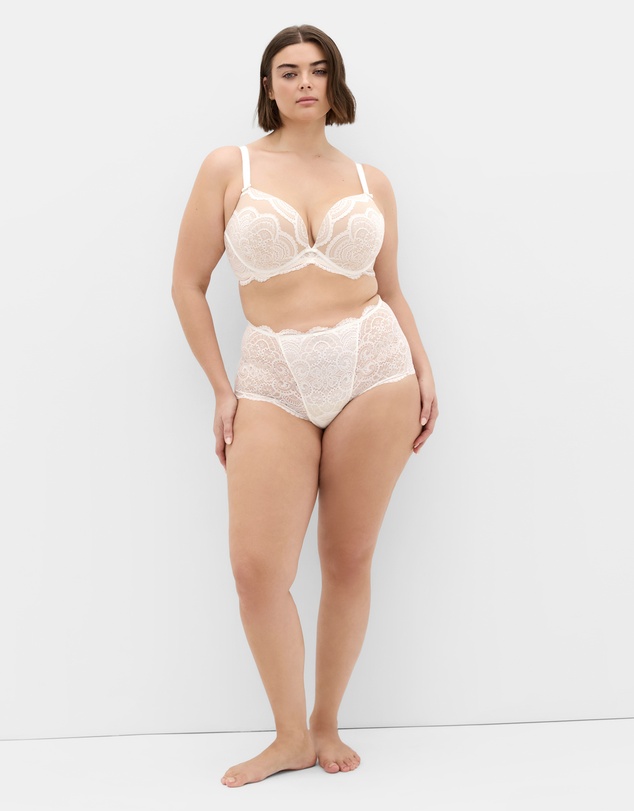 City Chic - Plus size Ophelia Push Up Bra - ivory