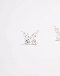 Lovisa - Sterling Silver Cubic Zirconia Butterfly Stud Earrings