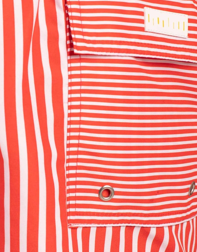 Tolu Australia - Red Stripes Kids Swim Shorts