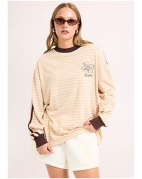 Subtitled - Arizona Contrast Stripe Lon Sleeve Top