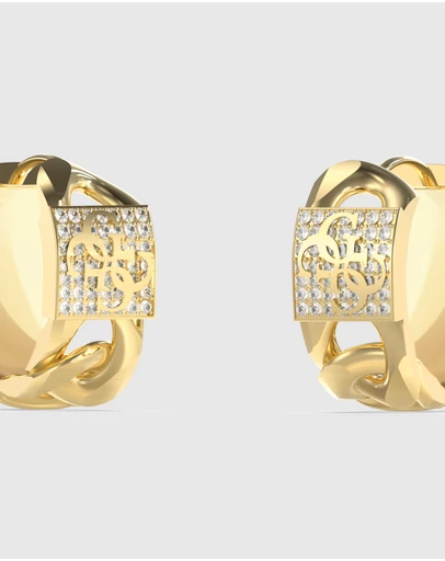 GUESS - Gold-Tone 4G Pave Earrings