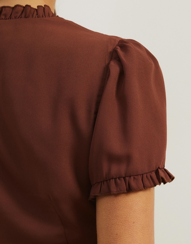 Atmos&Here - Meadow V-Neck Ruffle Blouse