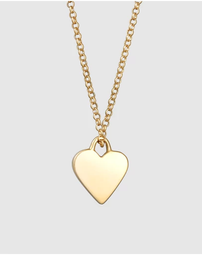 Elli Jewelry - Filigree Heart Pendant Necklace in Gold-Plated 925 Silver