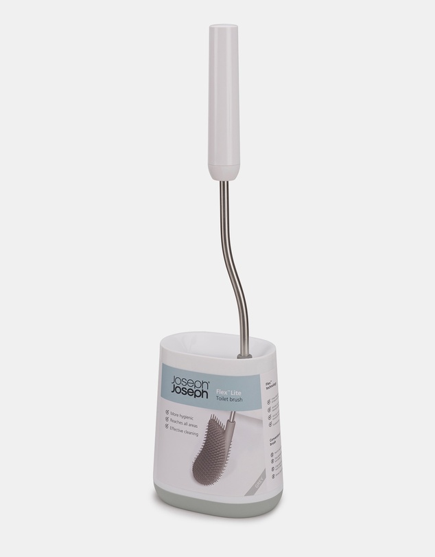 Joseph Joseph - Flex™ Lite Toilet Brush with Holder - Grey/White