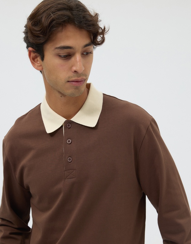 AERE - Classic Contrast Rugby Polo