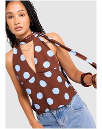 Alice In The Eve - Maya Halter Scarf Top