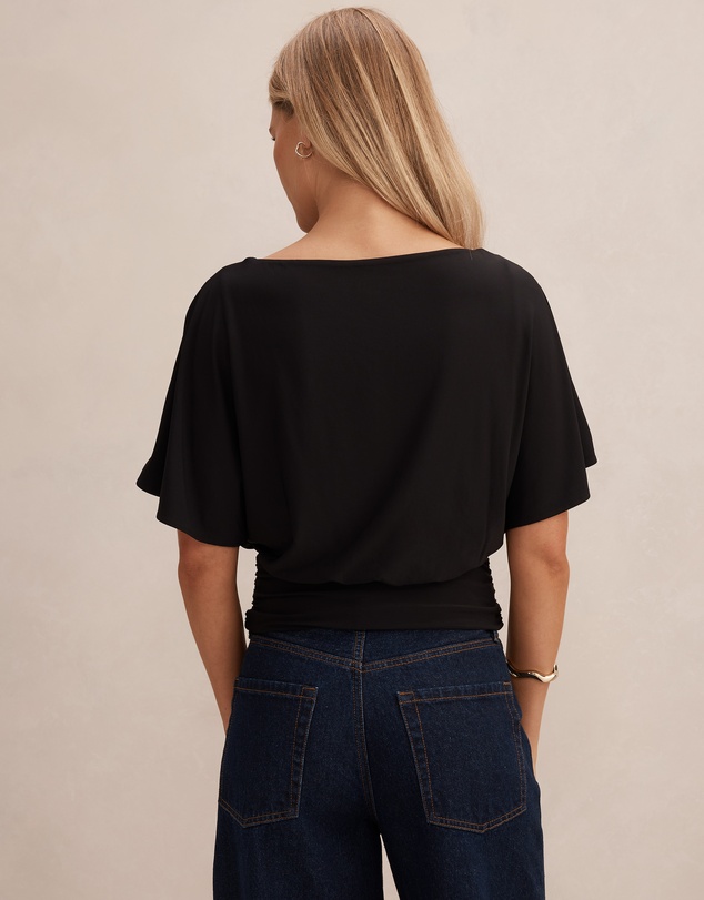 Forever New - Piper Cinched Flutter Sleeves Top