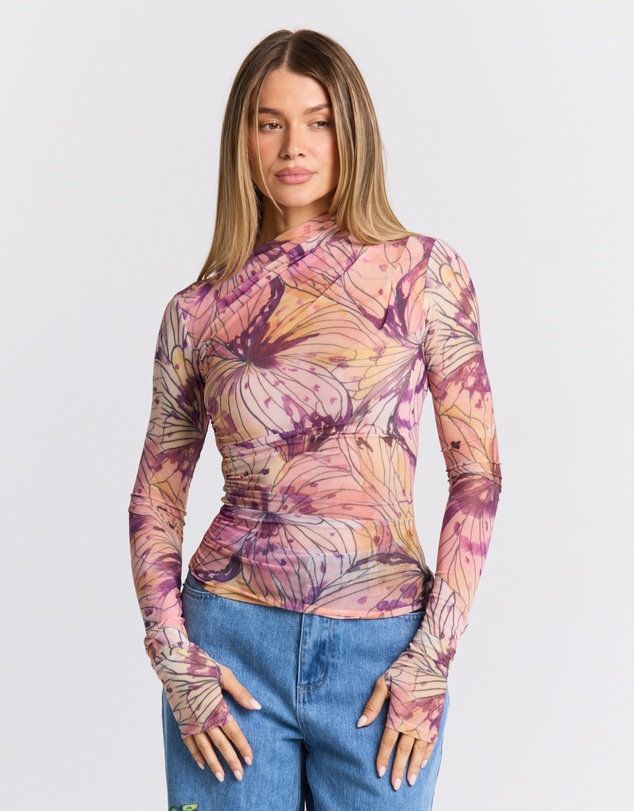 MAKU - Linework Mesh Long Sleeve Top