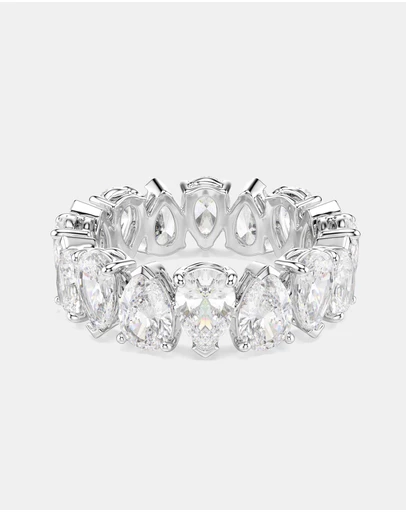 Swarovski - Matrix Vittore Ring, Pear Cut, White, Silver-Tone Finish