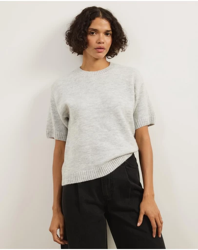 Atmos&Here - Ayla Knitted Boxy T-Shirt
