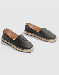 Country Road - Cr Logo Leather Espadrille