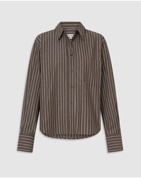 Oroton - Long Sleeve Stripe Shirt