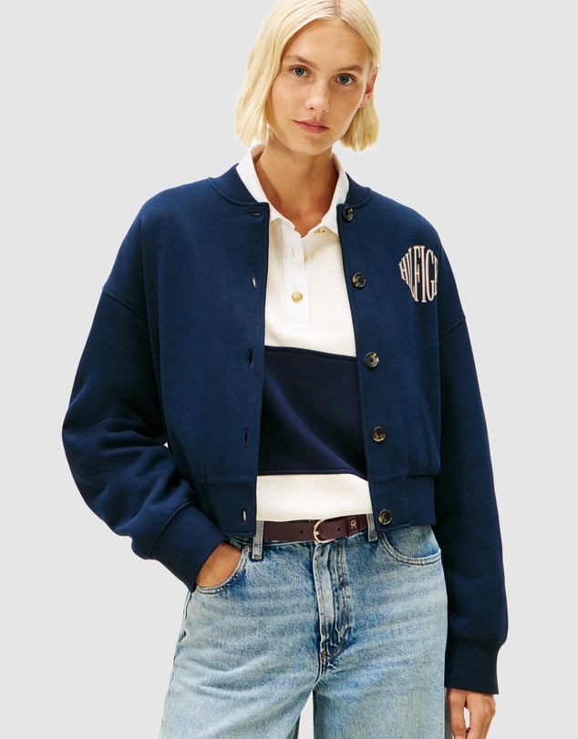Tommy Hilfiger - Flex Fleece Logo Relaxed Bomber Cardigan