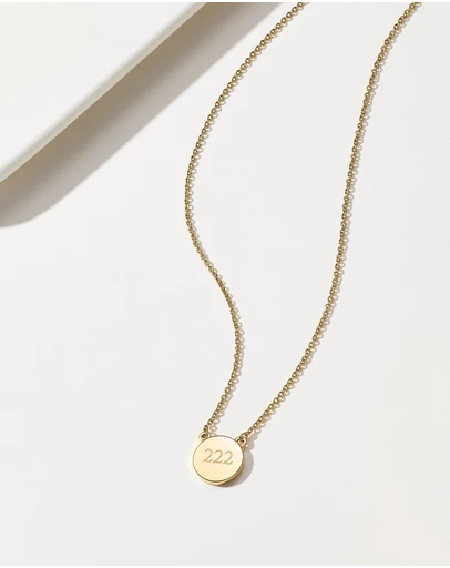 Mestige - Angel Number Necklace 222 - 18K Gold Plated