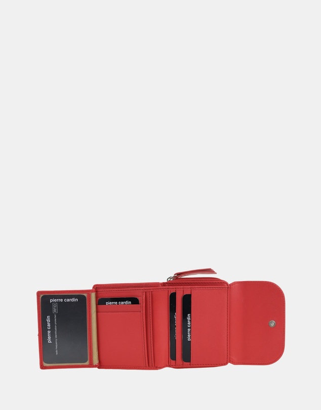 Pierre Cardin - Pierre Cardin Ladies Leather Tri-Fold Tab Wallet