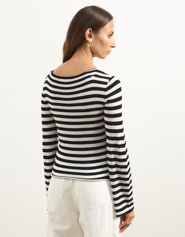 Atmos&Here - Bella Fine Knit Stripe Top