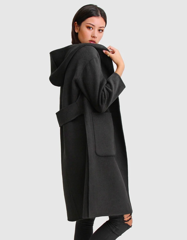 Belle & Bloom - Walk This Way Wool Blend Hooded Coat