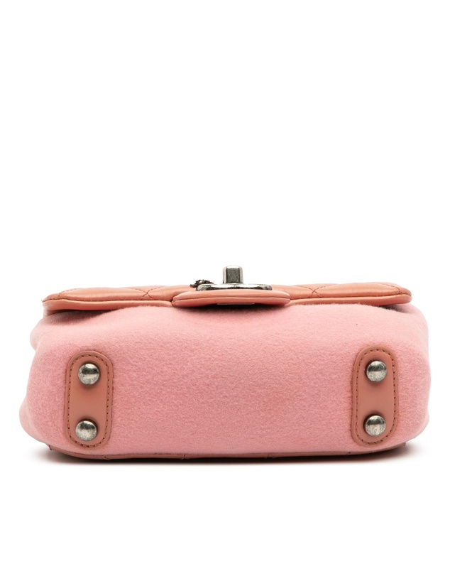 Pre-Loved by Azura Reborn - Pre-Loved Paris Salzburg Mini Quilted Glazed Calfskin and Felt Edelweiss Flower Flap
