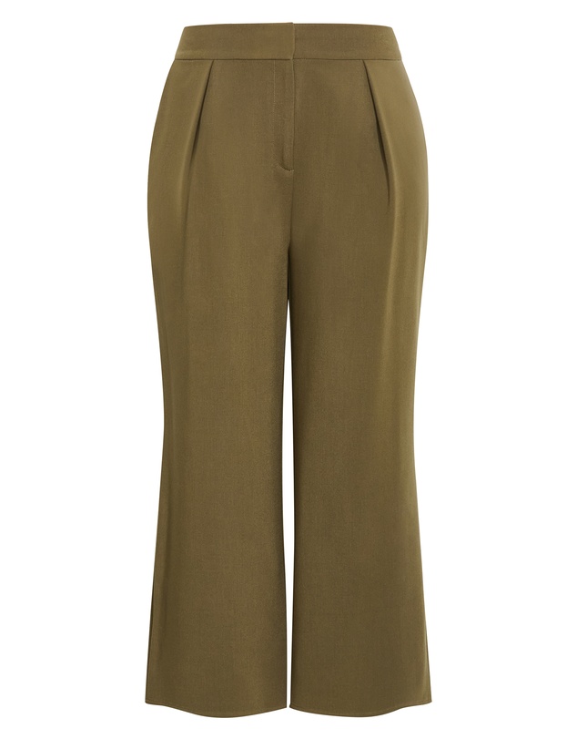 City Chic - Plus Size Tori Wide Leg Pant - khaki