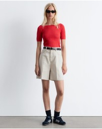 & Other Stories - Rib-Knit Off-Shoulder Top