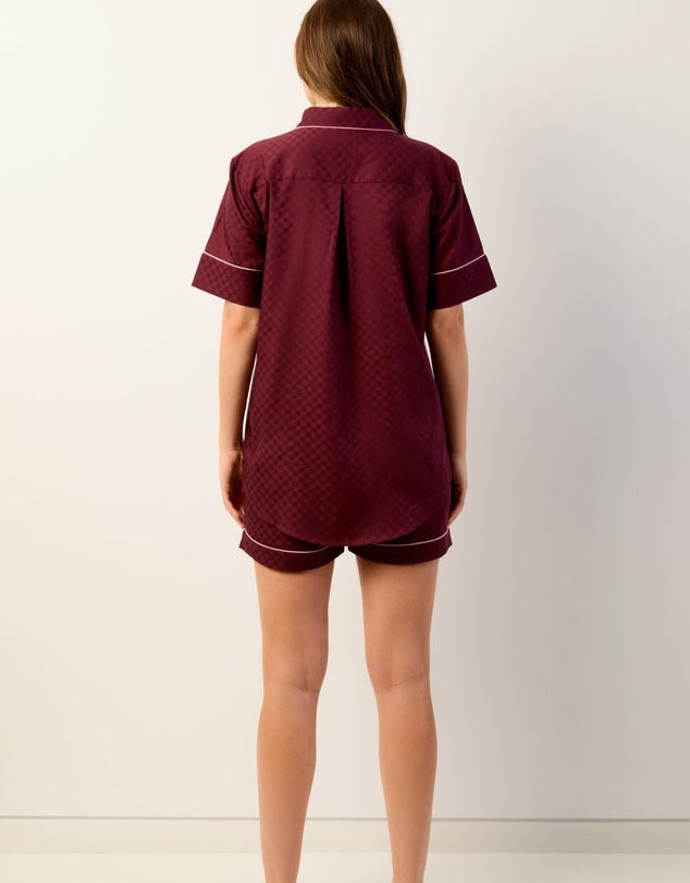 Wanderluxe Sleepwear - Bordeaux Boxer Set