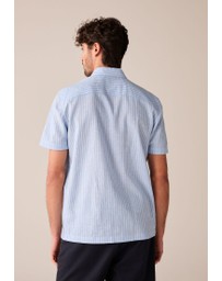 NEXT - Linen Blend Stripe Short Sleeve Shirt
