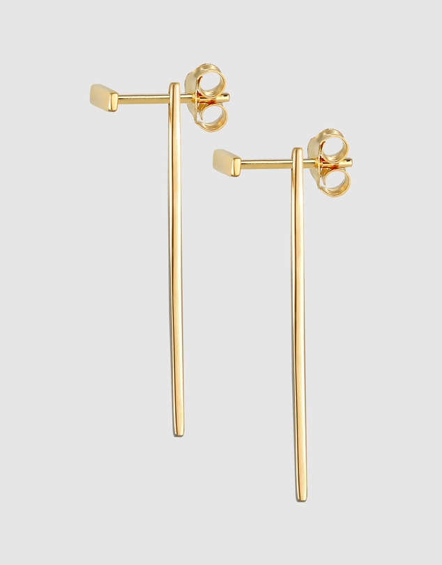 Elli Jewelry - Rod Stud Earrings in Gold-Plated 925 Silver