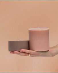 porter green - escc large pillar candle soy-blend unscented candles