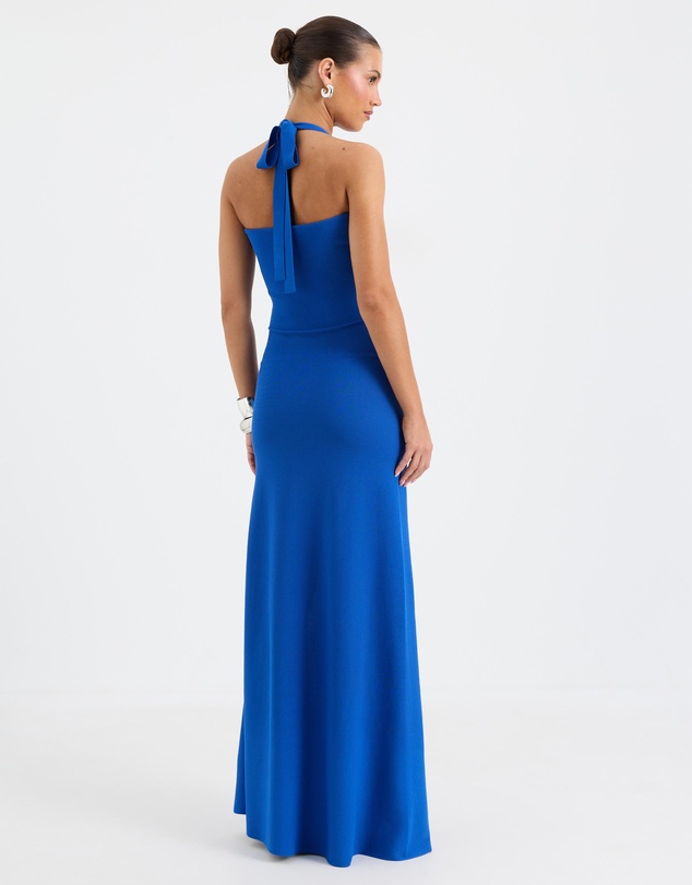 Calli - Janie Scoop Neck Knitted Maxi Dress