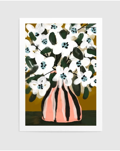 Olive et Oriel - Pastel Flower Impression No 9 by Treechild Art Print